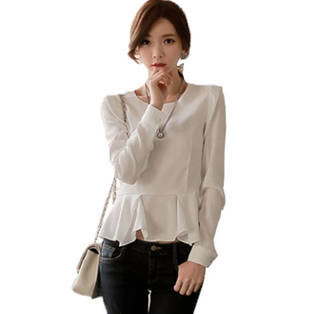2019 spring autumn high quality women office white shirts classic O-neck long sleeve ruffled tops female OL shirts
2019 spring autumn high quality women office white shirts classic O-neck long sleeve ruffled tops female OL shirts