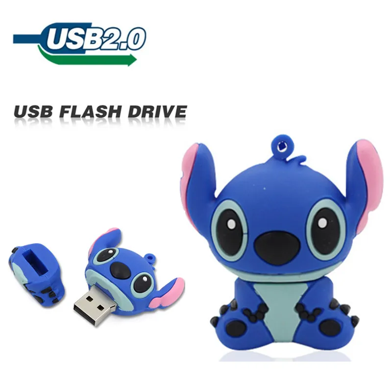 

New fashion USB Flash Drive 64GB 32GB 16GB 8GB 4GB 2GB cartoon Stitch Pen drive flash card Memory stick lovely U Disk pendrive