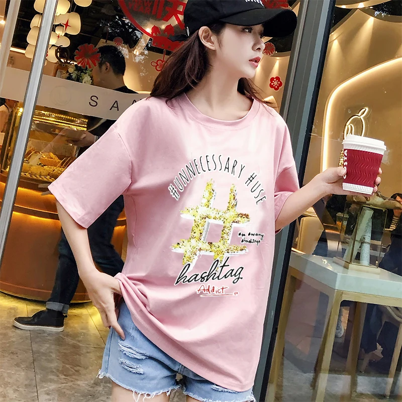 2019 summer Creative print Printed Streetwear T Shirt Women Casual Hip Hop Short Sleeve Tops Tees Fashion Harajuku Cotton Tshirt
2019 summer Creative print Printed Streetwear T Shirt Women Casual Hip Hop Short Sleeve Tops Tees Fashion Harajuku Cotton Tshirt