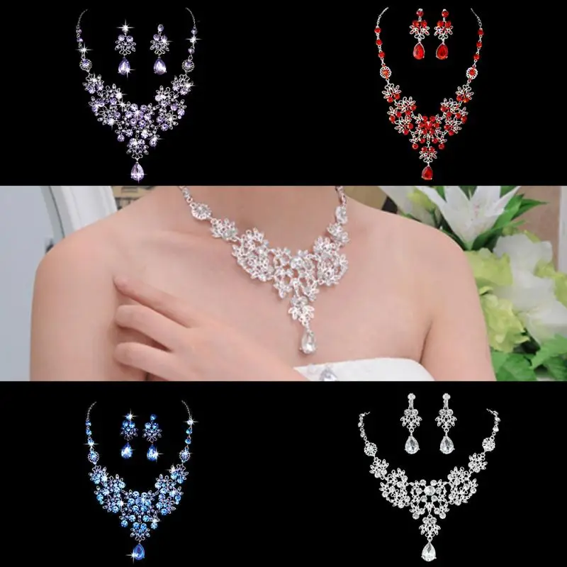 Woman Necklace & Earrings Women Wedding Bridal Prom Crystal Rhinestone Pendant Jewelry Sets for Female Ladies Partywear
Woman Necklace & Earrings Women Wedding Bridal Prom Crystal Rhinestone Pendant Jewelry Sets for Female Ladies Partywear