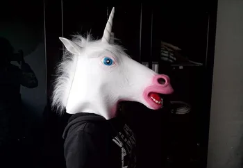 2019 Hot Sale Mask Full Face Unicorn Horse Head Mask Novelty White Latex Costume Decorative Party Mask Photo Props 
2019 Hot Sale Mask Full Face Unicorn Horse Head Mask Novelty White Latex Costume Decorative Party Mask Photo Props