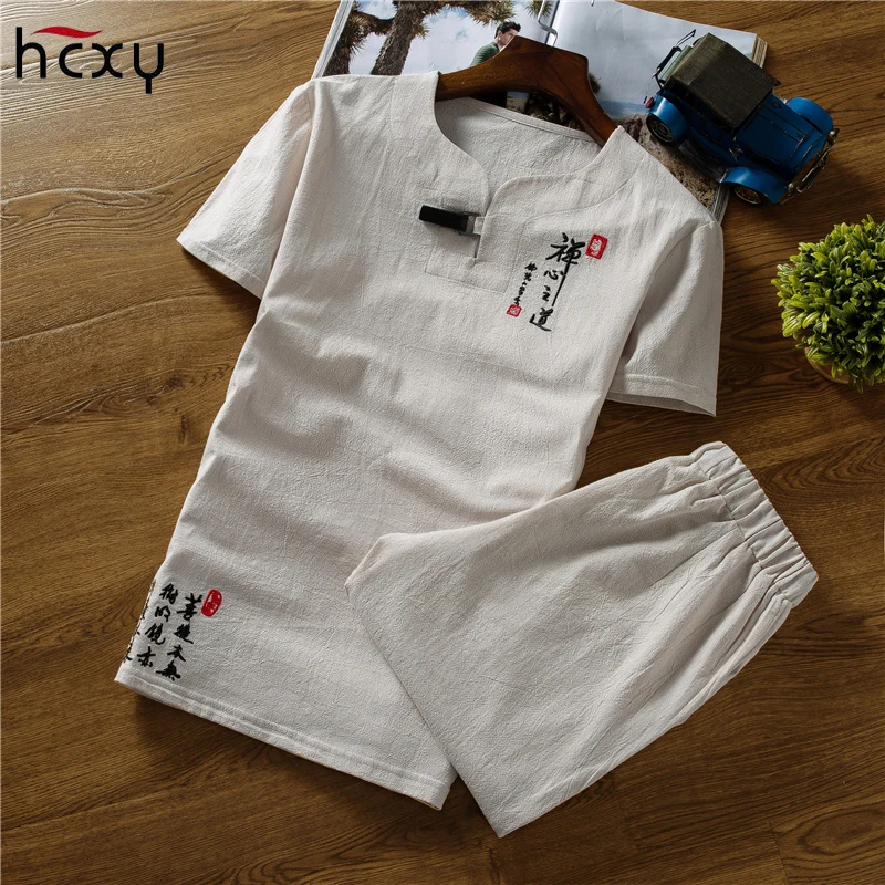 2019 Men's Chinese style Men's Short Sleeve T-shirt & Elastic waist casual shorts Men Summer Suit Full cotton High quality M-6XL
2019 Men's Chinese style Men's Short Sleeve T-shirt & Elastic waist casual shorts Men Summer Suit Full cotton High quality M-6XL