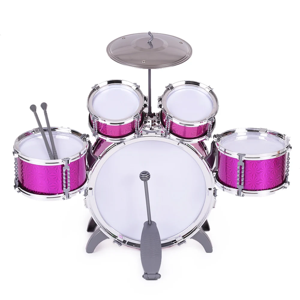 Children Kids Drum Set Musical Instrument Toy 5 Drums with Small Cymbal Stool Drum Sticks for Boys Girls
Children Kids Drum Set Musical Instrument Toy 5 Drums with Small Cymbal Stool Drum Sticks for Boys Girls
