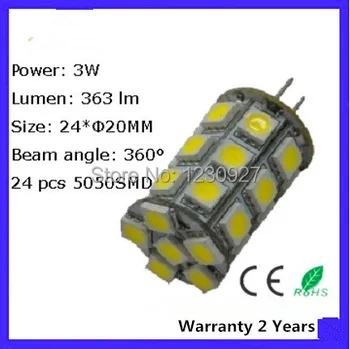 6pcs/lot DC10-30V and AC8-22V or DC12V G4 bulb 24SMD5050 360degree 3w bulb g4 led
6pcs/lot DC10-30V and AC8-22V or DC12V G4 bulb 24SMD5050 360degree 3w bulb g4 led