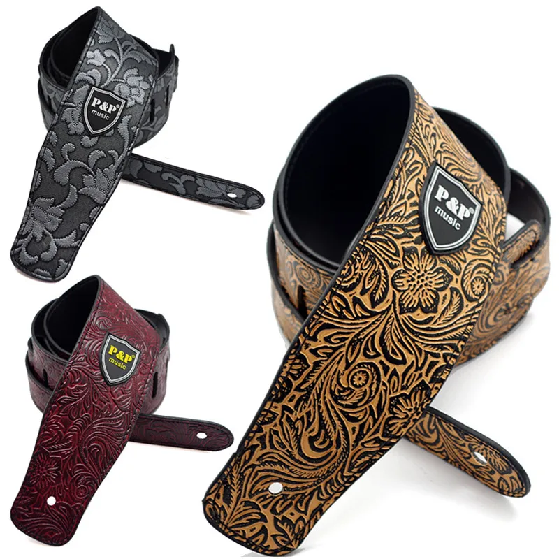 Adjustable PU Leather Embossed Guitar Strap Belt Musical Instrument Accessories for Acoustic Folk Electric Guitar Bass
Adjustable PU Leather Embossed Guitar Strap Belt Musical Instrument Accessories for Acoustic Folk Electric Guitar Bass
