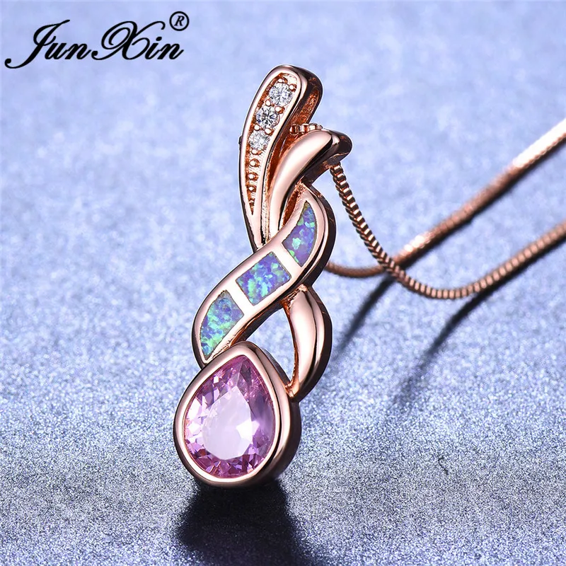 Cute Female Pink Water Drop Pendants Necklaces Fashion 925 Sterling Silver Choker Necklace Fire Opal Necklaces For Women
Cute Female Pink Water Drop Pendants Necklaces Fashion 925 Sterling Silver Choker Necklace Fire Opal Necklaces For Women