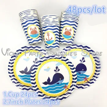 48pcs/lot Blue Striped Sea Navigation Theme Disposable Tableware Set Bithday Baby Shower Cup Plate Party Decoration Supplies
48pcs/lot Blue Striped Sea Navigation Theme Disposable Tableware Set Bithday Baby Shower Cup Plate Party Decoration Supplies