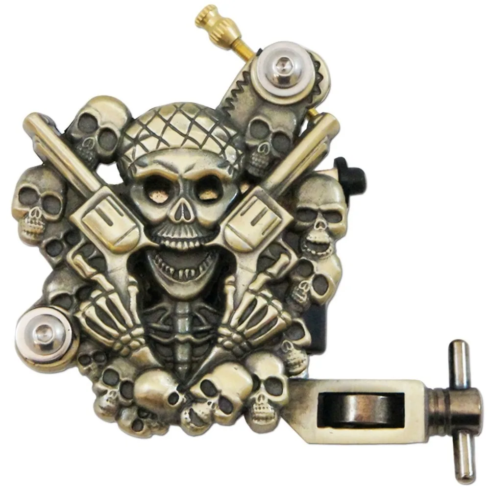 2ps Desperado Tattoo gun Machine Bronze w/ Empaistic Smokin skull tip Grip Supply
2ps Desperado Tattoo gun Machine Bronze w/ Empaistic Smokin skull tip Grip Supply