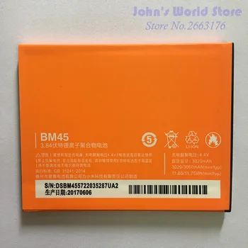 For Xiaomi Redmi Note 2 Battery New BM45 3020mAh Li-ion Battery Replacement For Xiaomi Redmi Hongmi note 2 Prime
For Xiaomi Redmi Note 2 Battery New BM45 3020mAh Li-ion Battery Replacement For Xiaomi Redmi Hongmi note 2 Prime