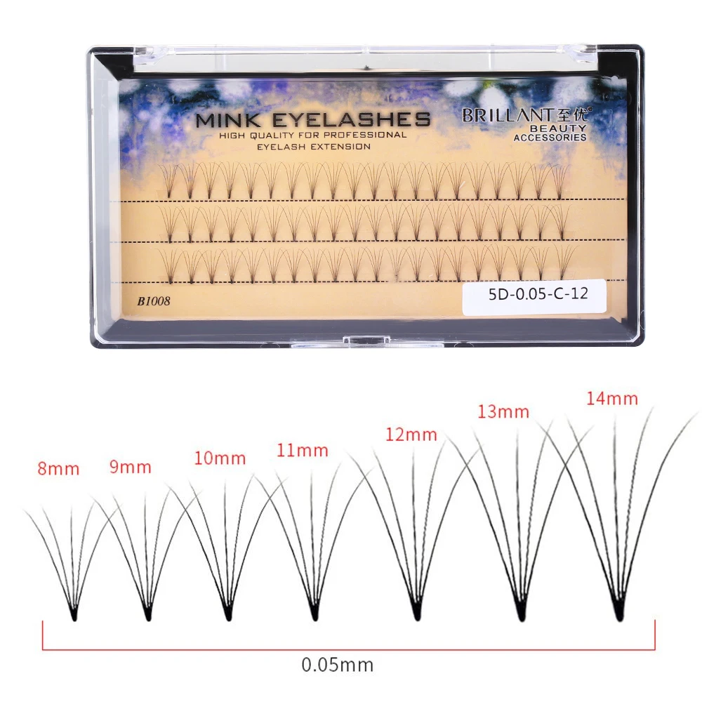60pcs 5D Russian Premade Volume Fans Mink Hair 0.05 C Eyelash Extensions Semi Permanent Bigger Blooming 3D Eye Lash
60pcs 5D Russian Premade Volume Fans Mink Hair 0.05 C Eyelash Extensions Semi Permanent Bigger Blooming 3D Eye Lash