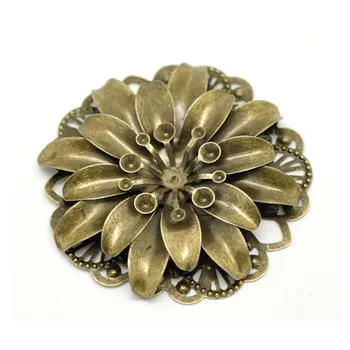 50Pcs Bronze Tone Cameos Embellishments Flower No Rhinestone Decorative Scrapbook Findings 48mm
50Pcs Bronze Tone Cameos Embellishments Flower No Rhinestone Decorative Scrapbook Findings 48mm