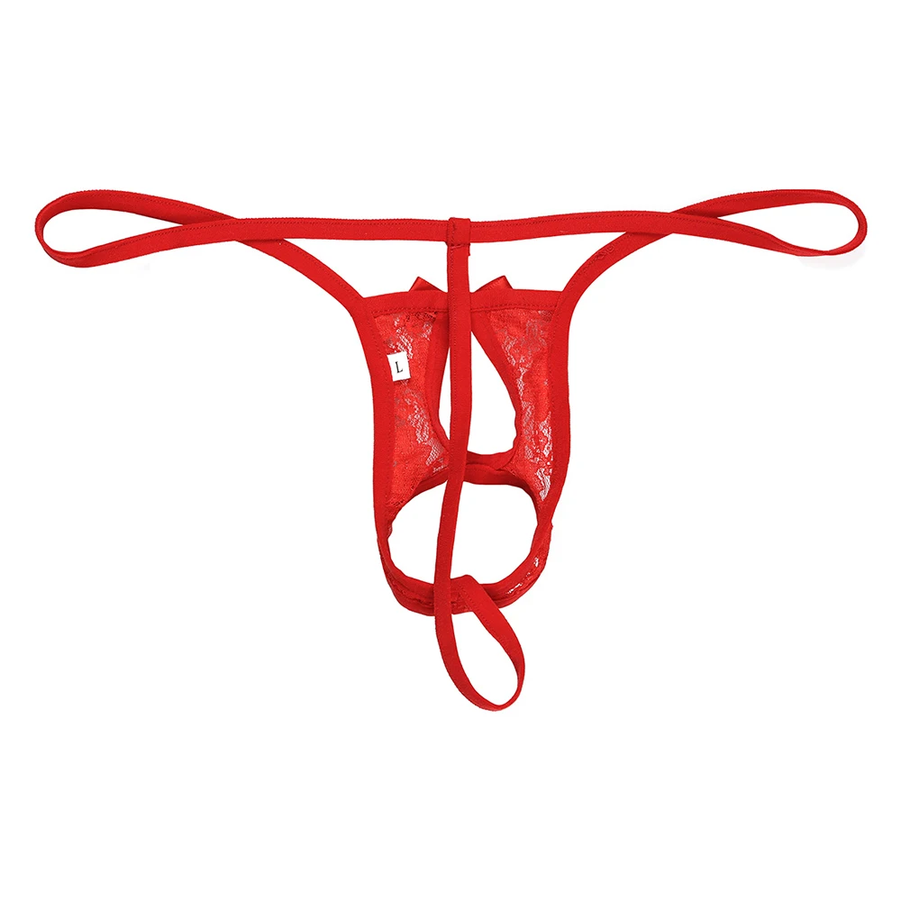 2020 IEFiEL Men Lingerie Panties Open Butt Crotchless Penis Ring Ball