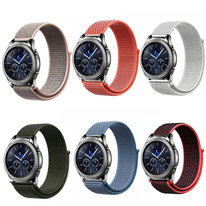 22 мм 20 ремешок для samsung gear S3 s2 sport Frontier классический часов huami amazfit bip galaxy watch 42 46 huawei gt