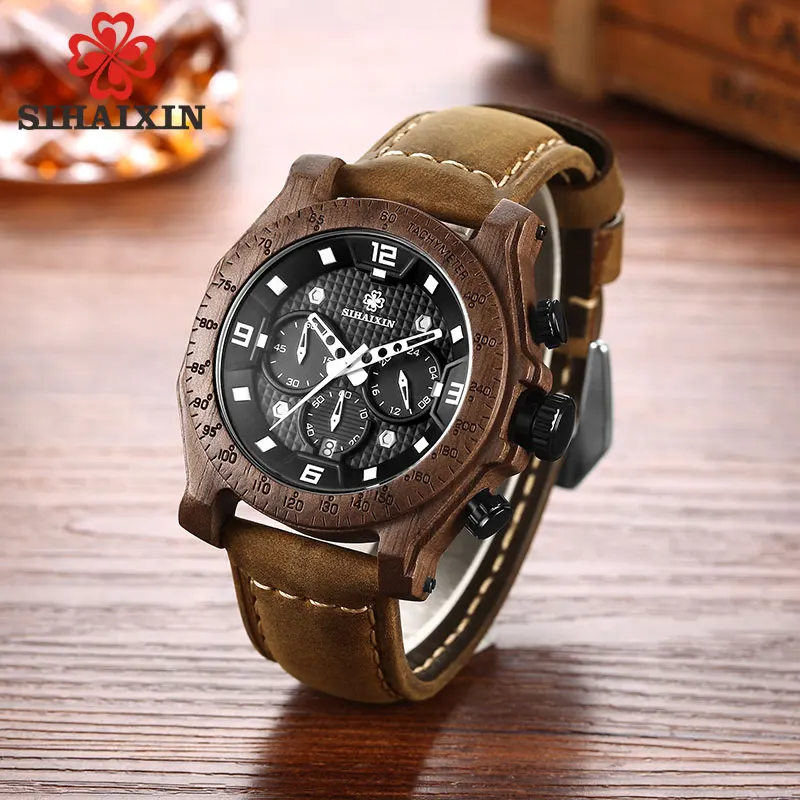 leather wood watch men (8)
