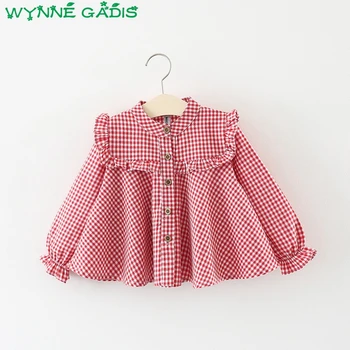 Autumn Cotton Baby Girls Long Sleeve O Neck Plaid Print Ruffles Princess Party Shirts Tops Kids Clothes roupas de bebe
Autumn Cotton Baby Girls Long Sleeve O Neck Plaid Print Ruffles Princess Party Shirts Tops Kids Clothes roupas de bebe