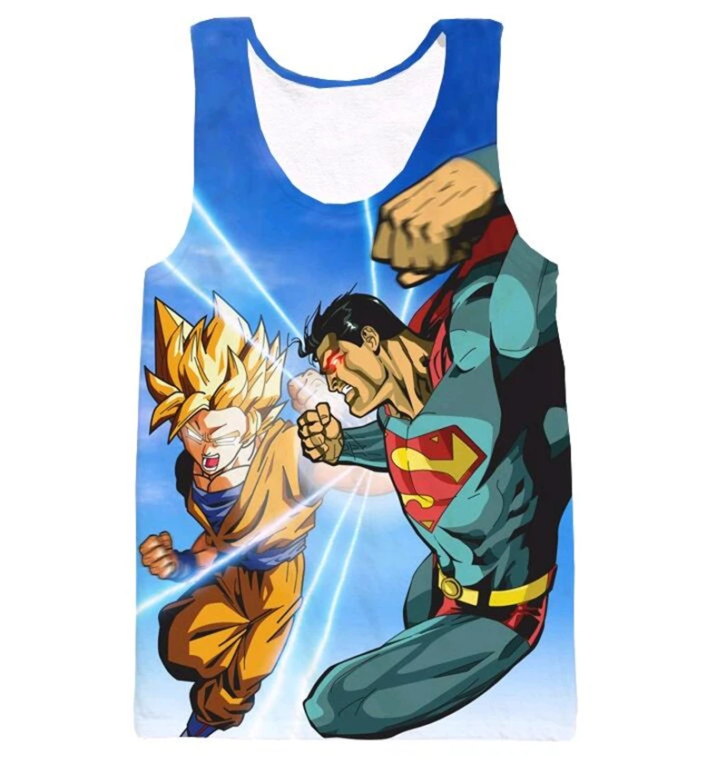 Goku Fighting With Superman Tank tops Men Women Hipster 3D print tank top Anime Dragon Ball harajuku casual Sleeveless vest
Goku Fighting With Superman Tank tops Men Women Hipster 3D print tank top Anime Dragon Ball harajuku casual Sleeveless vest