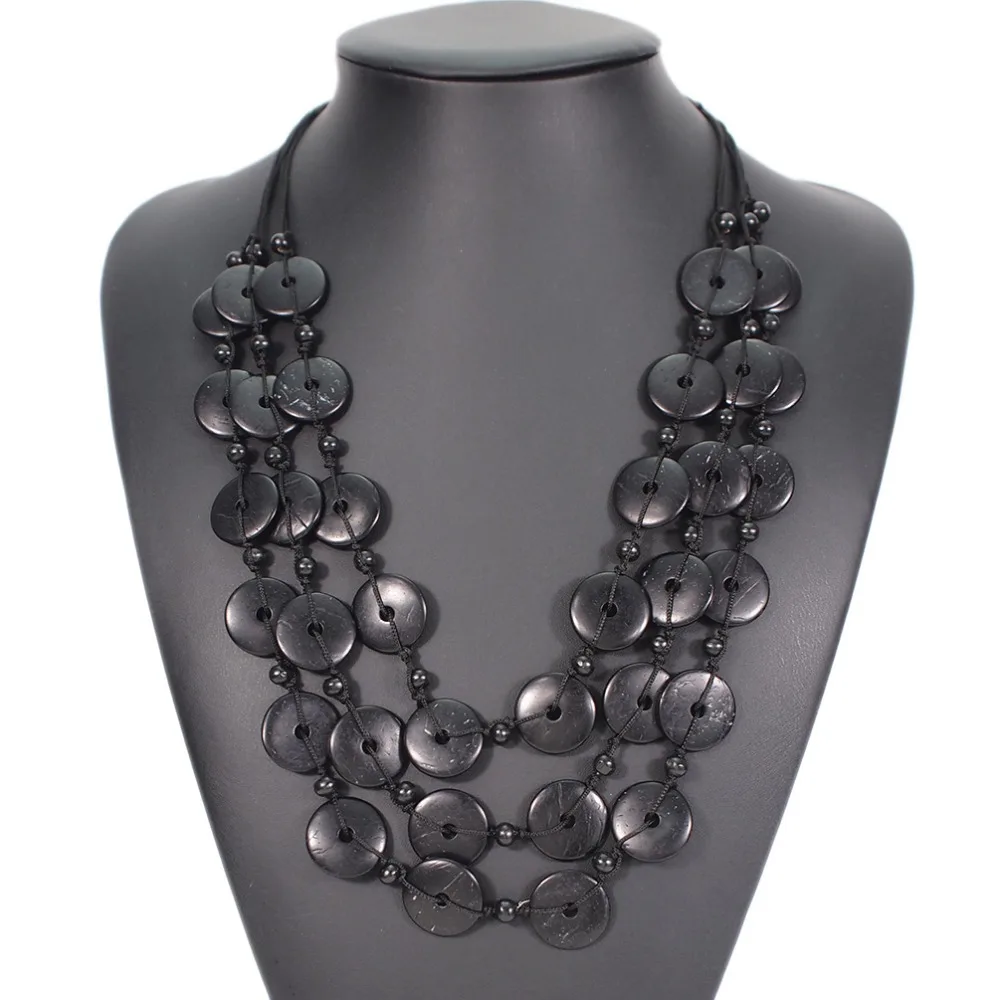 Handmade Black Wood Bead Choker Necklaces Women Bohemian Multi Layers Beaded Statement Necklace Beach Jewelry UKNE
Handmade Black Wood Bead Choker Necklaces Women Bohemian Multi Layers Beaded Statement Necklace Beach Jewelry UKNE