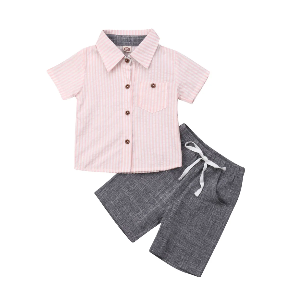 2019 New Toddler Kid Baby Boy Stripe Cotton Top Pocket Shirt Short Pants Soft Cotton Clothes Outfit Summer Children Set 1-5T
2019 New Toddler Kid Baby Boy Stripe Cotton Top Pocket Shirt Short Pants Soft Cotton Clothes Outfit Summer Children Set 1-5T