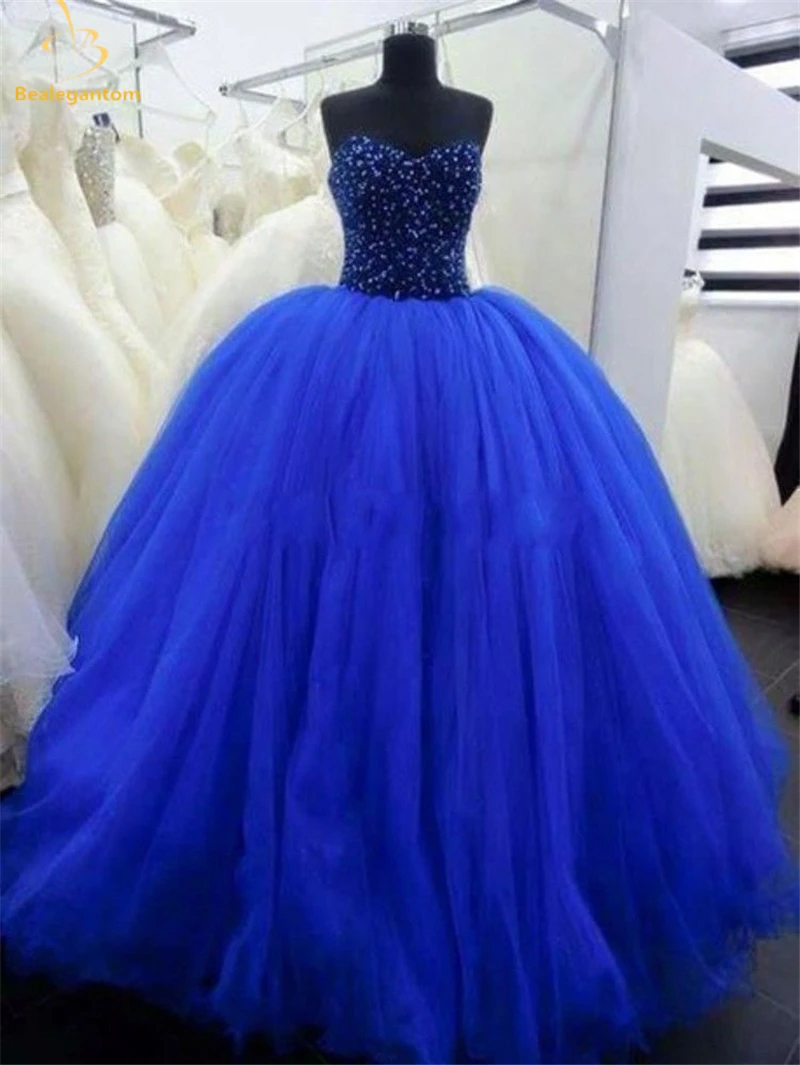 2019 New Royal Blue Quinceanera Dresses Ball Gown Beaded Lace Up Sweet 16 Dress Years Formal Prom Party Pageant Gown QA1255
2019 New Royal Blue Quinceanera Dresses Ball Gown Beaded Lace Up Sweet 16 Dress Years Formal Prom Party Pageant Gown QA1255