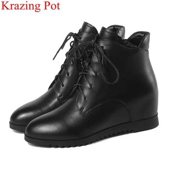 2018 superstar big size cow leather increased wedge ankle boots runway zipper women fashion boots office lady winter shoes L7f1
2018 superstar big size cow leather increased wedge ankle boots runway zipper women fashion boots office lady winter shoes L7f1