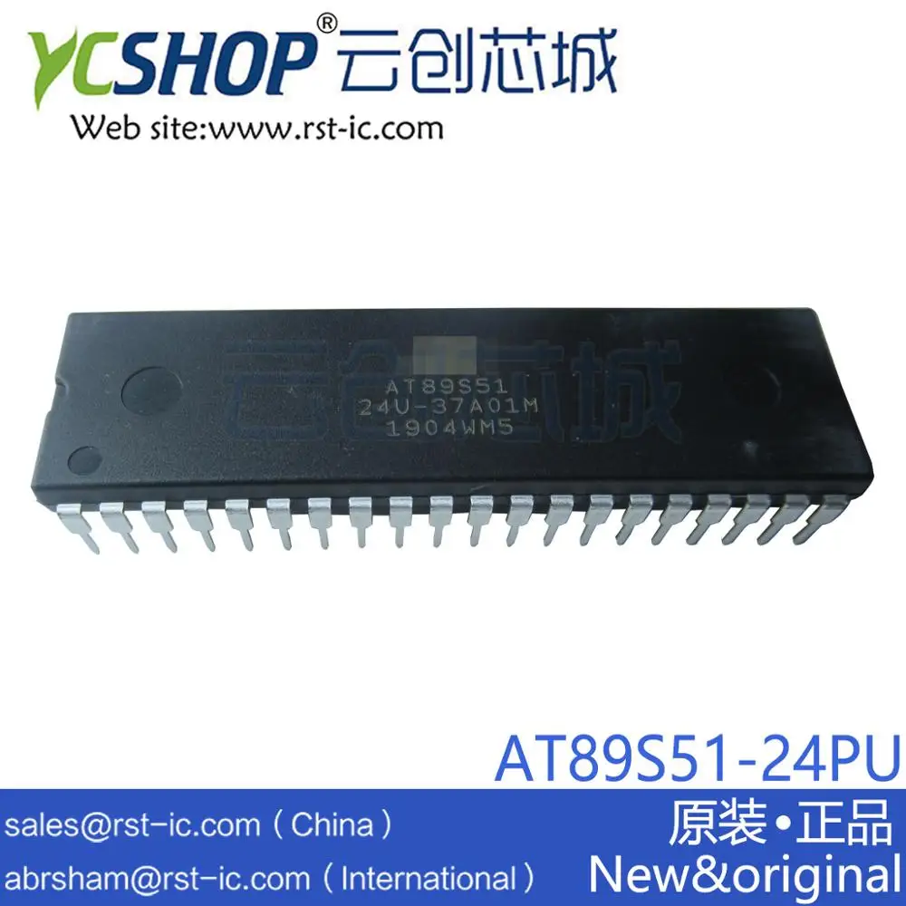 AT89S51-24PU AT89S51 AT89S51-24U DIP-40 8-bit Microcontrollers - MCU 4kB Flash 128B RAM 33MHz 4.0V-5.5V
AT89S51-24PU AT89S51 AT89S51-24U DIP-40 8-bit Microcontrollers - MCU 4kB Flash 128B RAM 33MHz 4.0V-5.5V