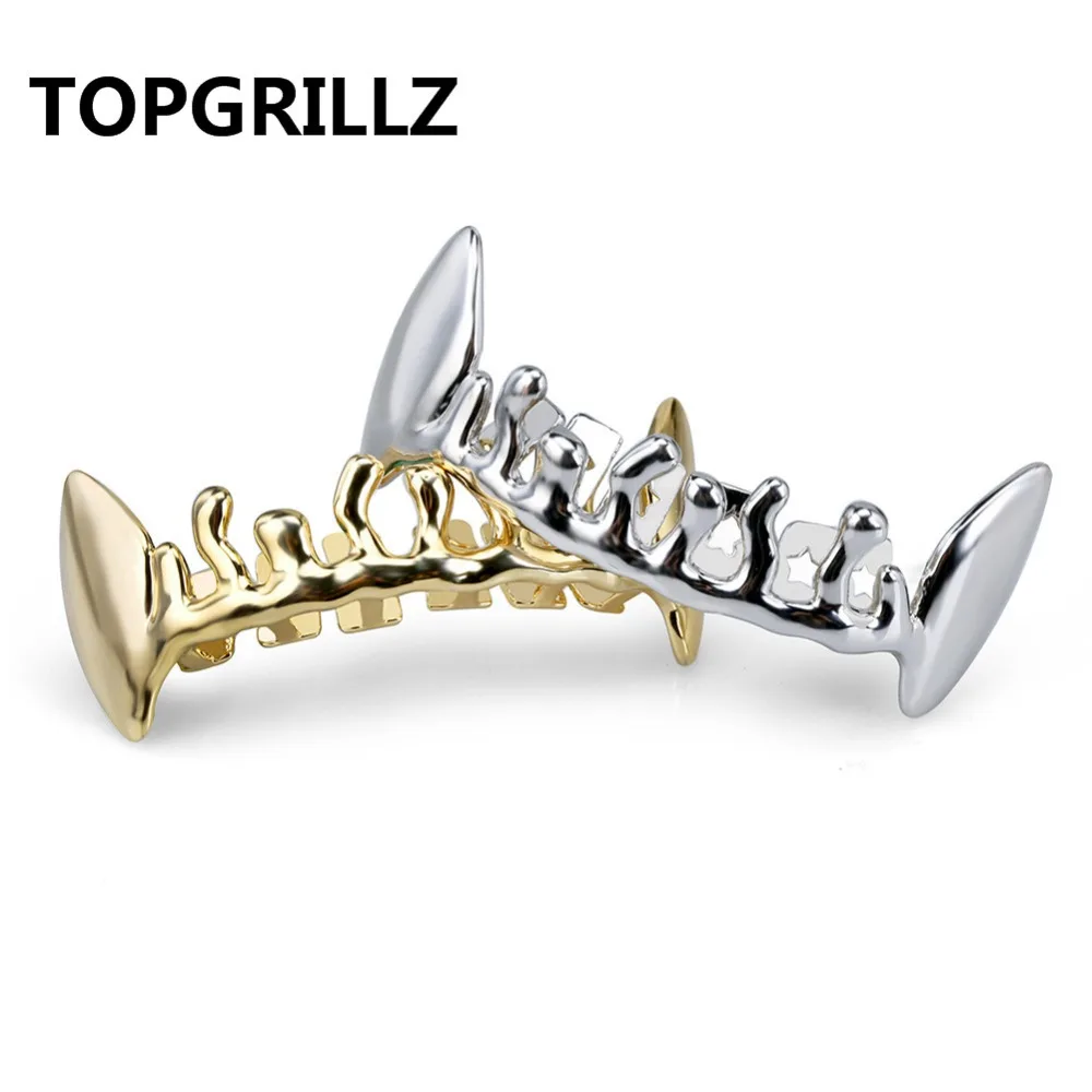 TOPGRILLZ Hip Hop Gold/Silver Color Plated Bottom&Top Drop Teeth Grillz DJ Punk Rapper Jewelry Men Women Charm Jewelrys Gifts
TOPGRILLZ Hip Hop Gold/Silver Color Plated Bottom&Top Drop Teeth Grillz DJ Punk Rapper Jewelry Men Women Charm Jewelrys Gifts