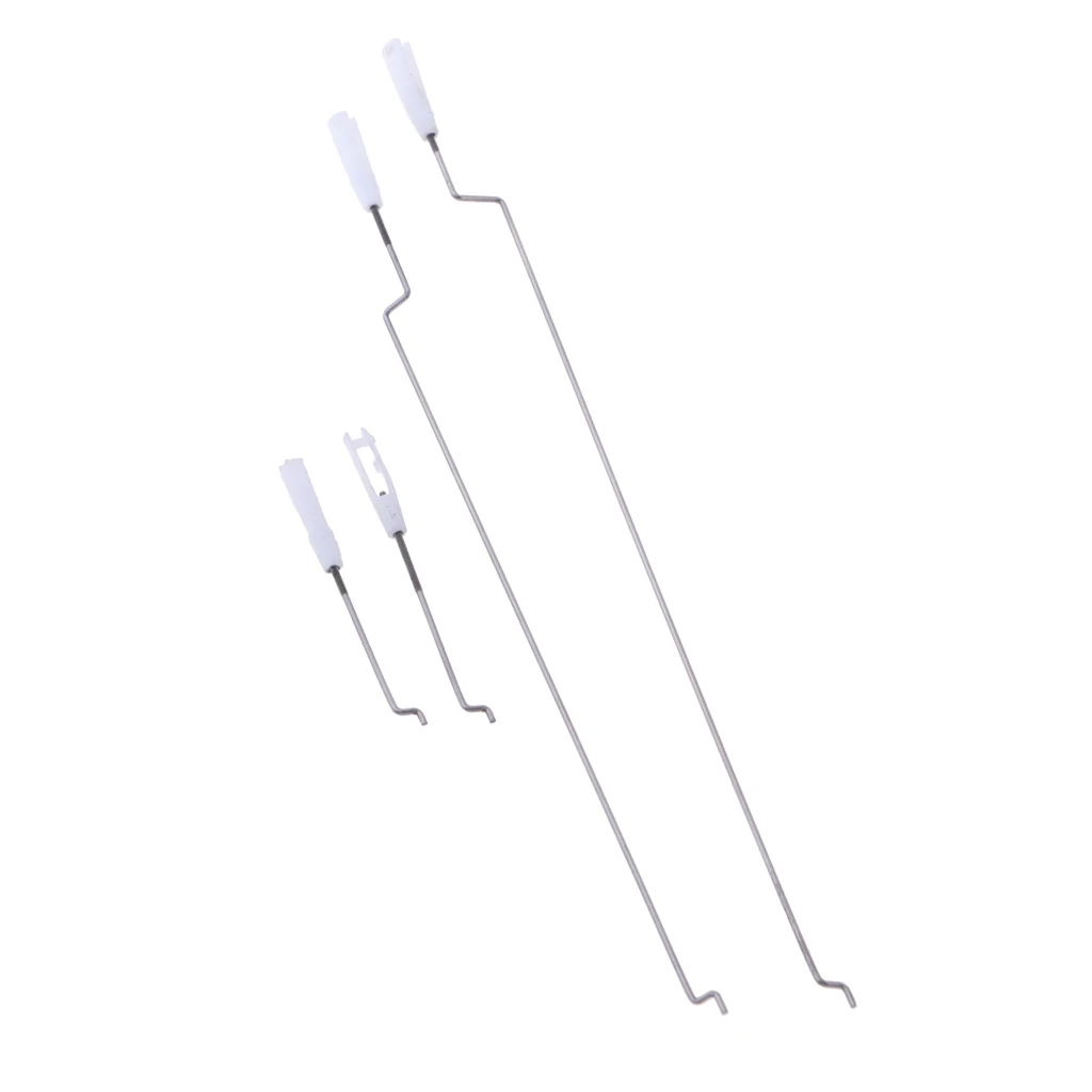 MagiDeal 4pcs Metal Z-Type Steel Wire Pull Rod for Wltoys XK A430 RC Plane Wing and Servo