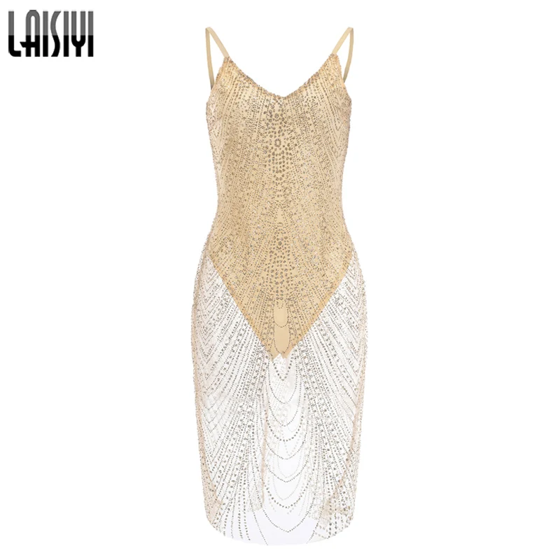 LAISIYI Fashion Spaghetti Strap Off Shoulder Sexy Club Dresses Sleeveless Backless Transparant Dress Women Gold Silver ASDR20538
LAISIYI Fashion Spaghetti Strap Off Shoulder Sexy Club Dresses Sleeveless Backless Transparant Dress Women Gold Silver ASDR20538