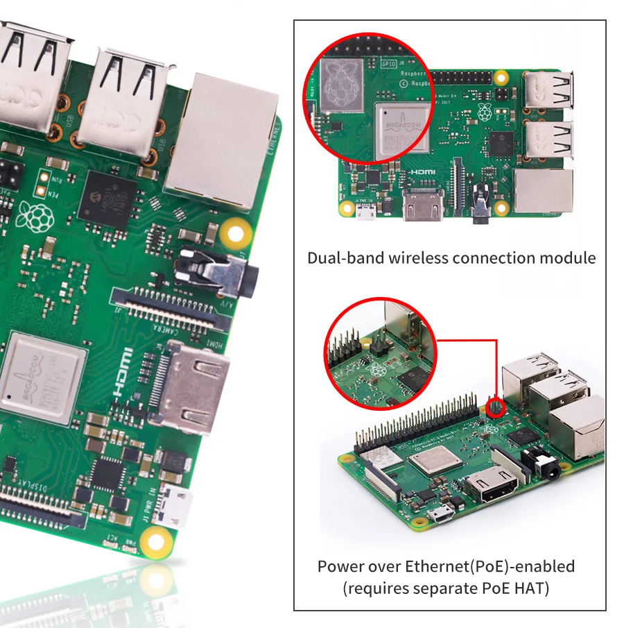 Raspberry Pi 3 Model B+ (plus) Mainboard