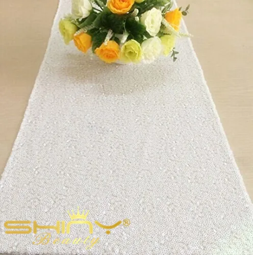 9FT Length Sequin Table Runer, White Table Runner, Sparkly SequinTable Runner Linens for Wedding Table Decoration 30x275cm-a
9FT Length Sequin Table Runer, White Table Runner, Sparkly SequinTable Runner Linens for Wedding Table Decoration 30x275cm-a