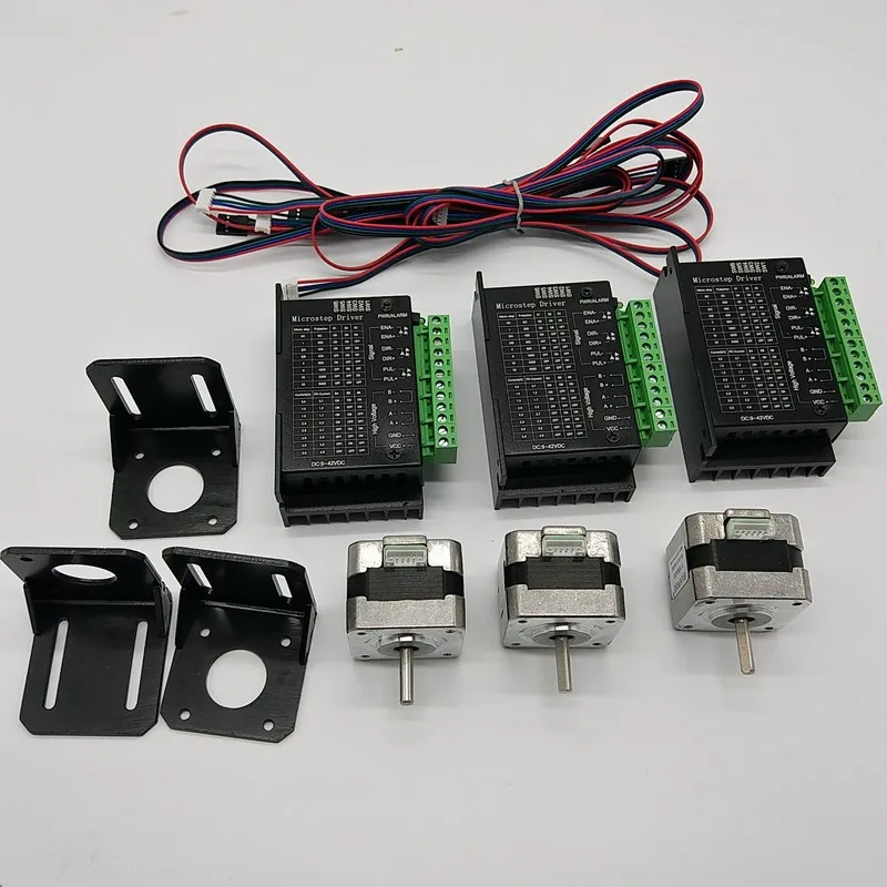 Free Shipping 3pcs Nema17 Stepper Motor Driver Kit 28Ncm 1.3A 40Oz-in 4Lead for 3D Printer CNC Reprap with With Mount L Bracket
Free Shipping 3pcs Nema17 Stepper Motor Driver Kit 28Ncm 1.3A 40Oz-in 4Lead for 3D Printer CNC Reprap with With Mount L Bracket