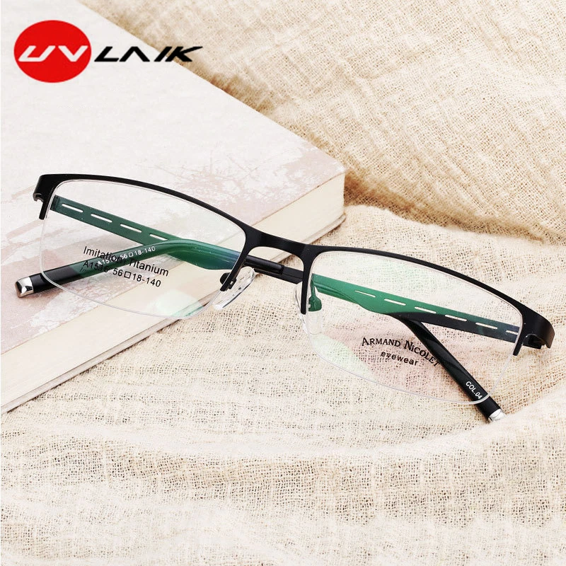 UVLAIK Men business anti-blue flat glasses Ultra Titanium alloy frame brand design Classic computer protection eyewear with box
UVLAIK Men business anti-blue flat glasses Ultra Titanium alloy frame brand design Classic computer protection eyewear with box