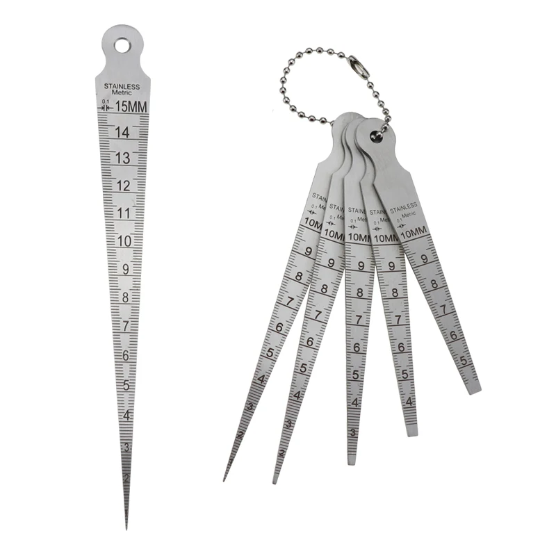 1-10mm 1-15mm Tapered Stainless Steel Feeler Gap Hole Measurement Tool Double-side Wedge Feeler Hole Gap Taper Opening Scale
1-10mm 1-15mm Tapered Stainless Steel Feeler Gap Hole Measurement Tool Double-side Wedge Feeler Hole Gap Taper Opening Scale