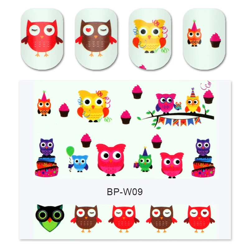 BORN PRETTY 2 Patterns/Sheet Cartoon Owl Blooming Flower Nail Art Water Decals Nail Manicure Transfer Stickers
BORN PRETTY 2 Patterns/Sheet Cartoon Owl Blooming Flower Nail Art Water Decals Nail Manicure Transfer Stickers