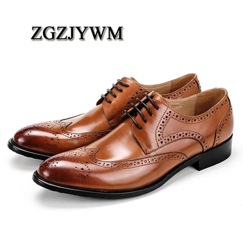 ZGZJYWM New Breathable Black Carved Loafers Mens Dress Genuine Leather Lace-Up Pointed Toe Wedding Mens Office Business Shoes
ZGZJYWM New Breathable Black Carved Loafers Mens Dress Genuine Leather Lace-Up Pointed Toe Wedding Mens Office Business Shoes