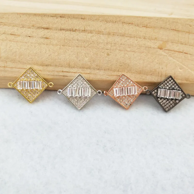 10 pcs CZ zircon Micro Pave crystal Connector Double Bails Beads Charm for DIY Bracelet necklace women Jewelry Finding CT423
10 pcs CZ zircon Micro Pave crystal Connector Double Bails Beads Charm for DIY Bracelet necklace women Jewelry Finding CT423