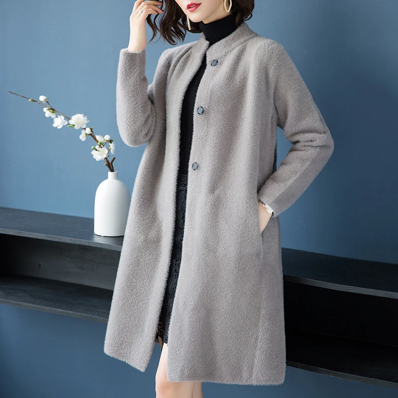 Brand Coat Fall Winter Women Coat New OL Commuter Thicken Warm O-neck Coat Fashion Simple Solid Color Loose Long Coat Female
Brand Coat Fall Winter Women Coat New OL Commuter Thicken Warm O-neck Coat Fashion Simple Solid Color Loose Long Coat Female