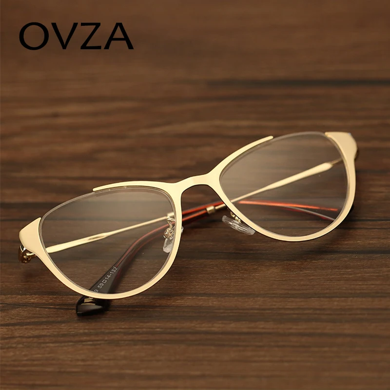OVZA New Cat Eye Glasses Frames for Women Metal Fashion Optical Reading Frame Female Retro Eyeglasses Transparent Lens S6041
OVZA New Cat Eye Glasses Frames for Women Metal Fashion Optical Reading Frame Female Retro Eyeglasses Transparent Lens S6041