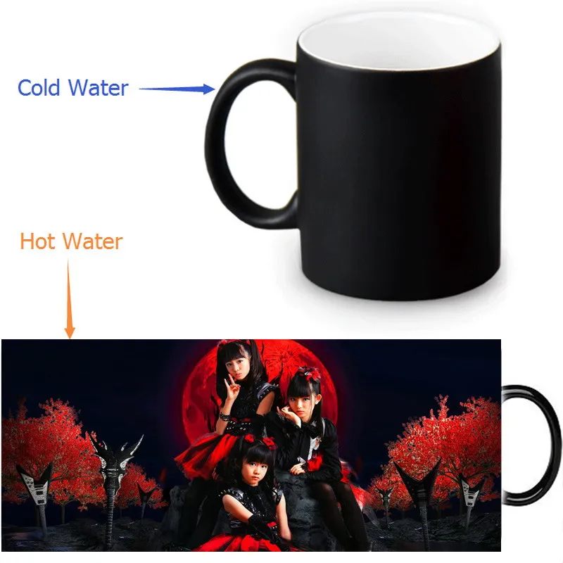 Custom Coffee Morphing Mugs BABYMETAL Heat Sensitive Tea Milk Cup Black Color Changing Magic Ceramic Mug 350ml/12oz
Custom Coffee Morphing Mugs BABYMETAL Heat Sensitive Tea Milk Cup Black Color Changing Magic Ceramic Mug 350ml/12oz