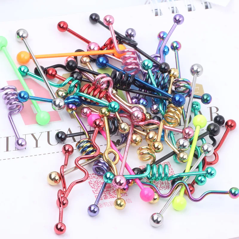 Factory price piercing jewelry 50pcs/lot stainless steel mix style mix color industrial barbell tongue ring body piecing jewelry
Factory price piercing jewelry 50pcs/lot stainless steel mix style mix color industrial barbell tongue ring body piecing jewelry