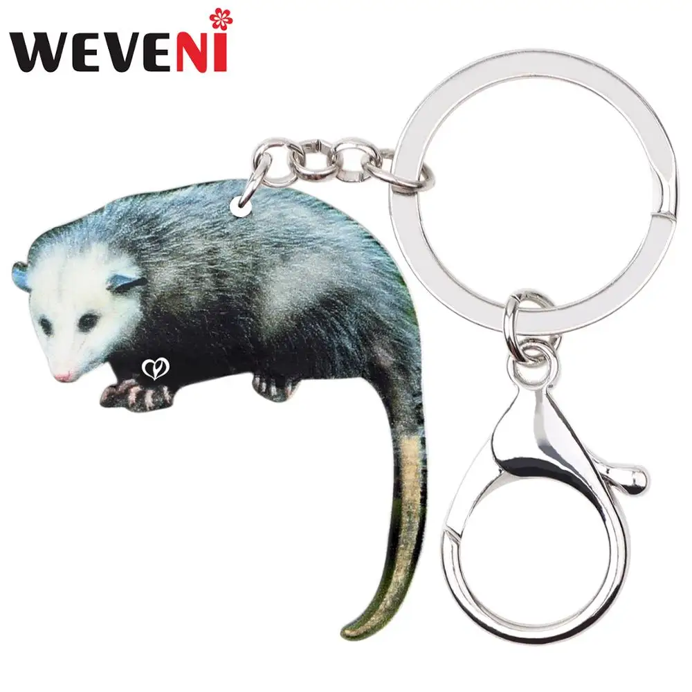 WEVENI Acrylic Gray Possum Monther KeyChain Key Ring Wild Protection Animal Jewelry For Women Girls Party Gift Charms Pendant
WEVENI Acrylic Gray Possum Monther KeyChain Key Ring Wild Protection Animal Jewelry For Women Girls Party Gift Charms Pendant