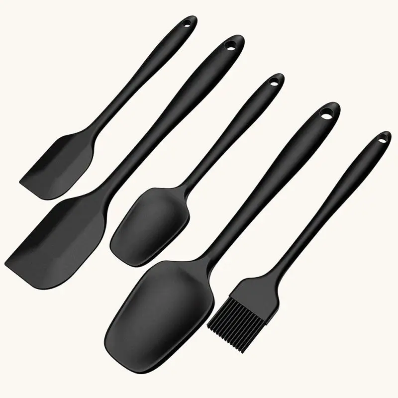 Food Grade Silicone Scraper 5 Piece Set Cream Spatula Blade Brush Batter Mixing Knife Baking Tool Black Red Supplies
Food Grade Silicone Scraper 5 Piece Set Cream Spatula Blade Brush Batter Mixing Knife Baking Tool Black Red Supplies