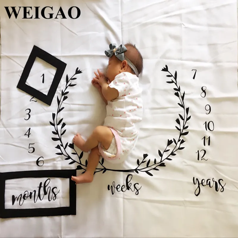 WEIGAO 1Pc Baby Milestone Blanket Cloth Decor Baby Shower Decoration Props First Year Girl Boy Photography Prop First Year Gift
WEIGAO 1Pc Baby Milestone Blanket Cloth Decor Baby Shower Decoration Props First Year Girl Boy Photography Prop First Year Gift