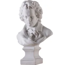 Beethoven Cabeça Retratos Busto Mini Esculturas Estátua de Resina Arte Decoração Artesanato de Gesso Esboço Prática Casa Acessórios de Decoração(China)