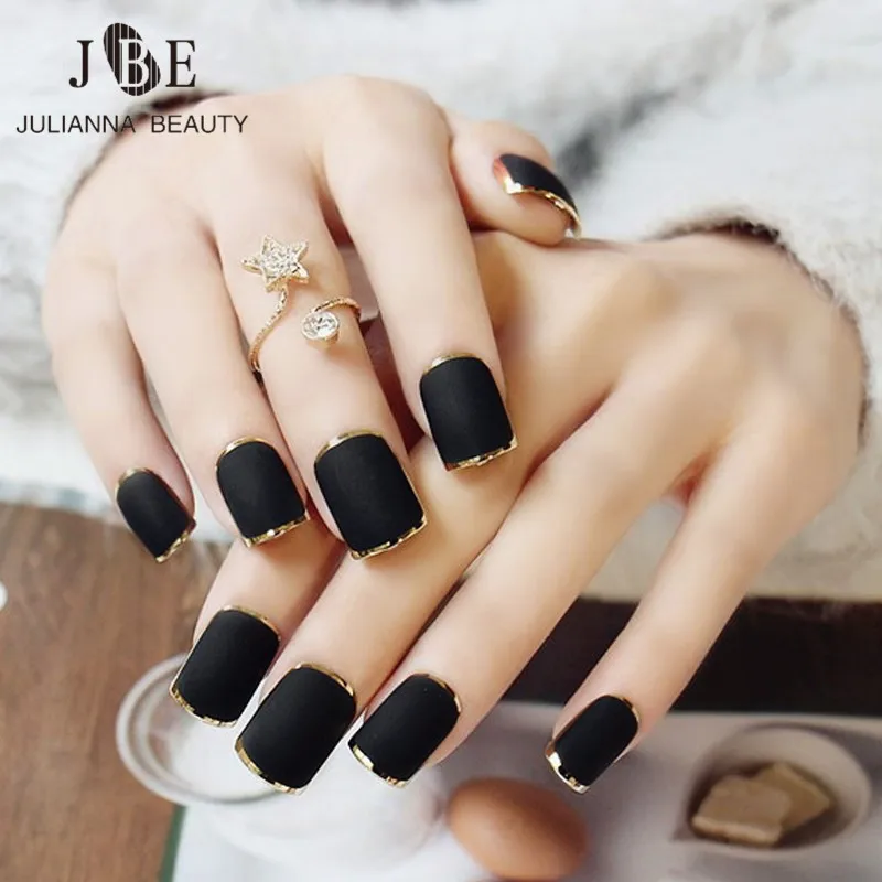 24 Pcs Fashion Round Acrylic Nail False Fake Nail Tips Full Press On Metal Gold Fingernails With Free Glue Metta Black Nail Art
24 Pcs Fashion Round Acrylic Nail False Fake Nail Tips Full Press On Metal Gold Fingernails With Free Glue Metta Black Nail Art