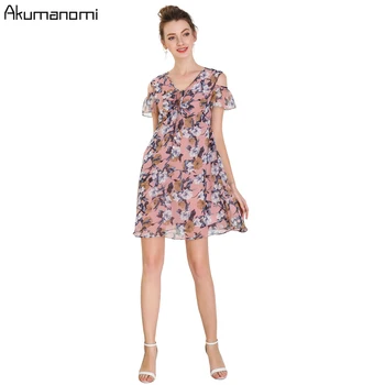 Summer Chiffon Dress Women Clothing Lace Up V-neck Hollow Out Short Sleeve A-line Dress High Quality Plus Size 5XL 4XL 3XL 2XL-M
Summer Chiffon Dress Women Clothing Lace Up V-neck Hollow Out Short Sleeve A-line Dress High Quality Plus Size 5XL 4XL 3XL 2XL-M