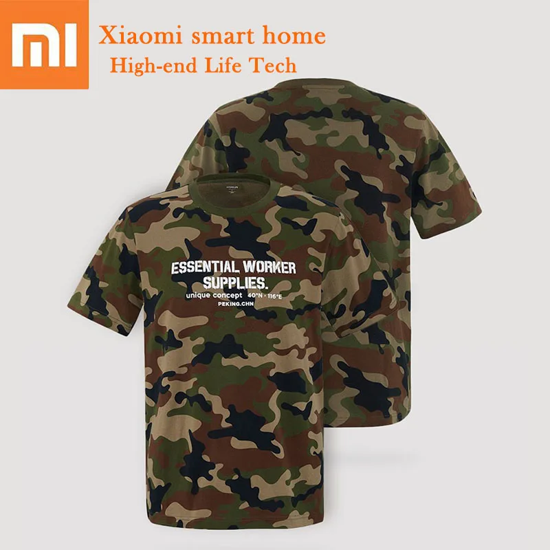 Original Xiaomi Mijia MITOWNLIFE Forest Camouflage T-shirt 100% Cotton Breathable Comfortable Round Neck Men Short Sleeve Summer
Original Xiaomi Mijia MITOWNLIFE Forest Camouflage T-shirt 100% Cotton Breathable Comfortable Round Neck Men Short Sleeve Summer