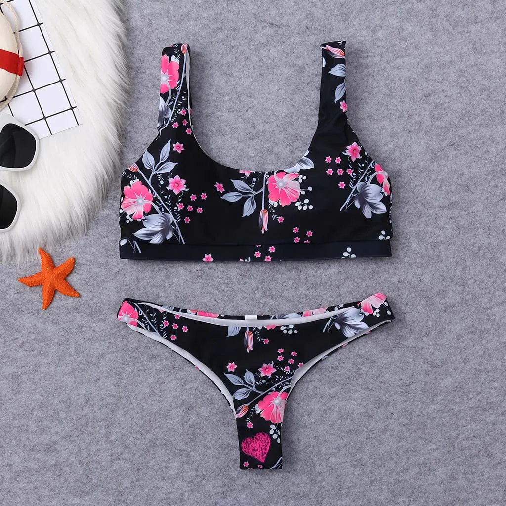 Two-Pieces Women Floral Push-up Padded Bra Ruffles Bandage Bikini Set Triangle Swimsuit Triangle Swimwear Bathing Suit Beachwear
Two-Pieces Women Floral Push-up Padded Bra Ruffles Bandage Bikini Set Triangle Swimsuit Triangle Swimwear Bathing Suit Beachwear