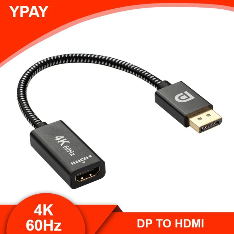 Displayport to HDMI Adapter, Dp(Display Port) Male to Hdmi Female Converter with Audio 4K@60Hz DP to HDMI Adapter cable
Displayport to HDMI Adapter, Dp(Display Port) Male to Hdmi Female Converter with Audio 4K@60Hz DP to HDMI Adapter cable
