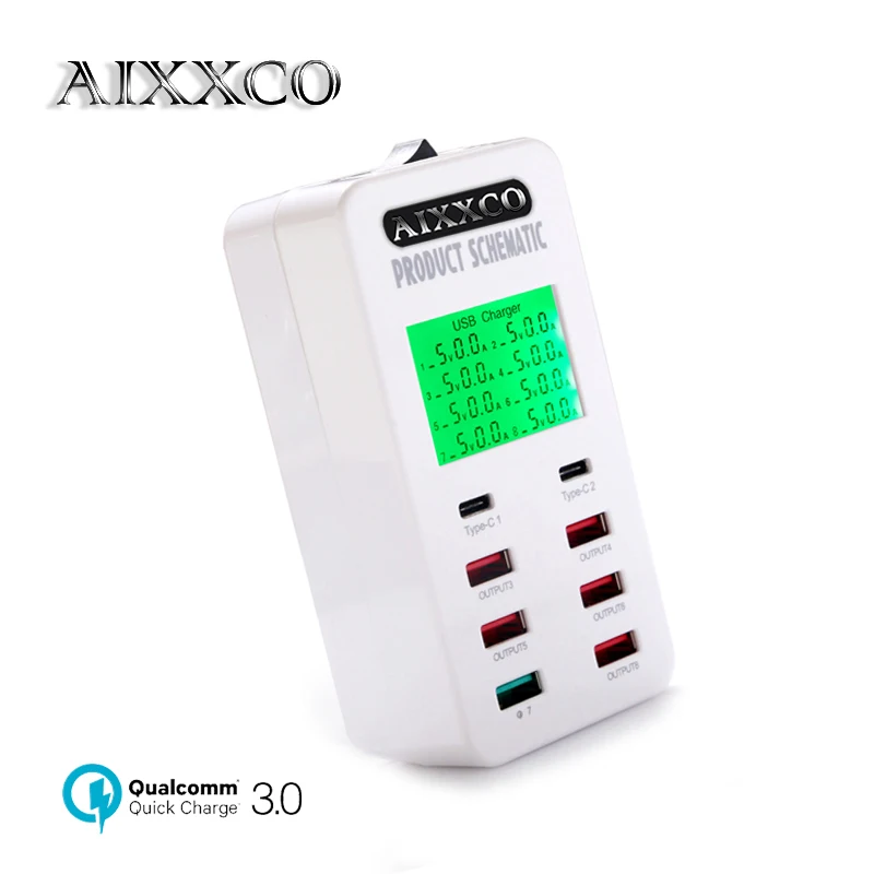 AIXXCO 35W USB Charger With 2 USB Type C Ports Charging Station Quick Charge 3.0 Phone Charger USB-C QC3.0 Fast Charging
AIXXCO 35W USB Charger With 2 USB Type C Ports Charging Station Quick Charge 3.0 Phone Charger USB-C QC3.0 Fast Charging